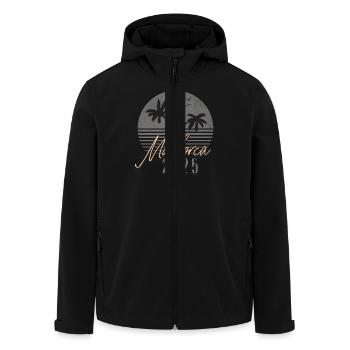 Majorque Party Crew 2025 (Garantie du prix le plus bas) - Veste softshell homme en polyester recyclé Stanley/Stella - noir - Devant - AI Model Male 185 light (185cm)