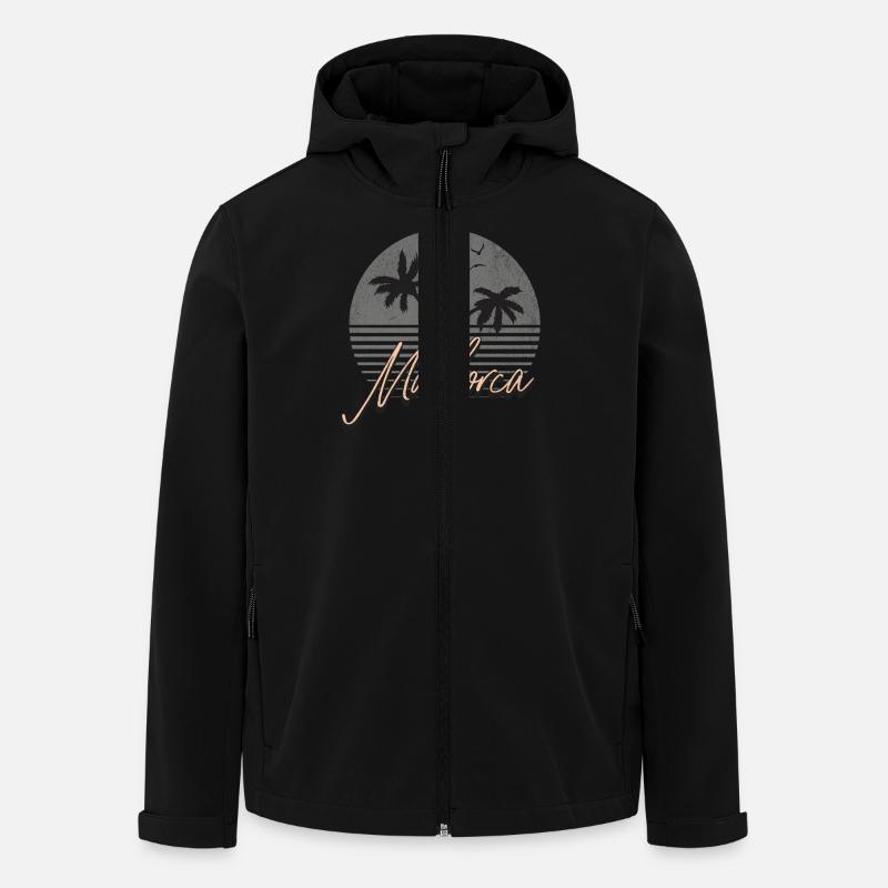 Majorque - Veste softshell homme en polyester recyclé Stanley/Stella - noir