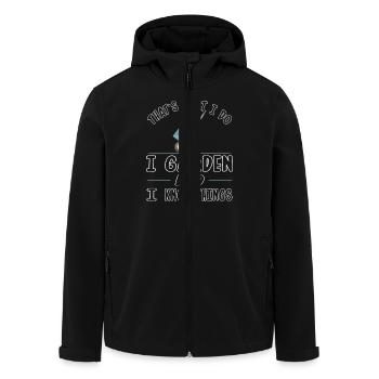 Gardening Garden And Know Things Funny Gardener - Men’s Recycled Softshell Jacket by Stanley/Stella - black - Front - AI Model Male 185 light (185cm)