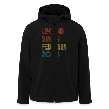 Legend Since February 2006 Men Women Vintage 2006 - Men’s Recycled Softshell Jacket by Stanley/Stella - black - Front - AI Model Male 185 light (185cm)
