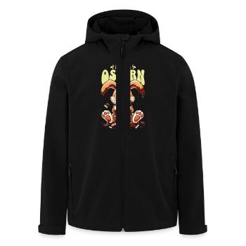 Osterhase Schokolade Genießen - Recycelte Männer Softshell-Jacke von Stanley/Stella - Schwarz - Vorne - AI Model Male 185 light (185cm)