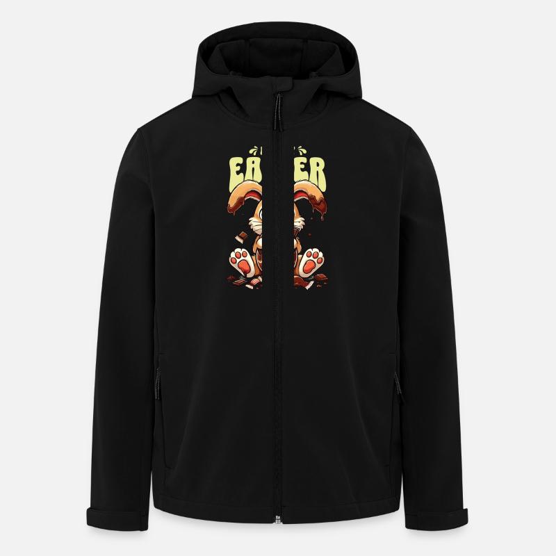 Osterhase Schokolade Genießen - Recycelte Männer Softshell-Jacke von Stanley/Stella - Schwarz