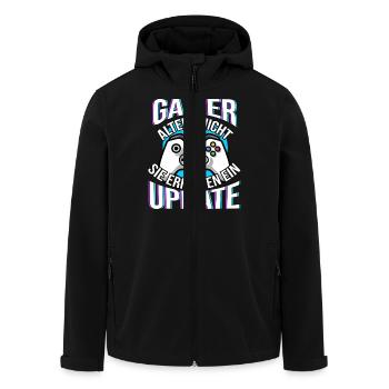 Les joueurs ne vieillissent pas, ils bénéficient d’une mise à jour - Veste softshell homme en polyester recyclé Stanley/Stella - noir - Devant - AI Model Male 185 light (185cm)
