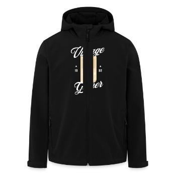 Cooles Retro Vintage Gamer Motiv 80er 90er Jahre - Recycelte Männer Softshell-Jacke von Stanley/Stella - Schwarz - Vorne - AI Model Male 185 light (185cm)