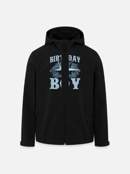 Birthday Boy Fighter Jet Design - Men’s Recycled Softshell Jacket by Stanley/Stella - black
