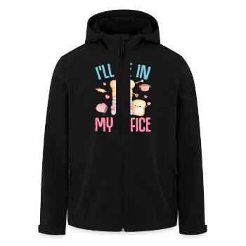 Conception amusante de nain de boulanger pour les fans de pâtisserie - Veste softshell homme en polyester recyclé Stanley/Stella - noir - Devant - AI Model Male 185 light (185cm)