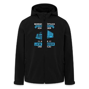 Lkw Fahrer Kraftfahrer LKW-Fahrer - Recycelte Männer Softshell-Jacke von Stanley/Stella - Schwarz - Vorne - AI Model Male 185 light (185cm)