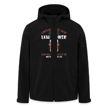Lkw Fahrer Kraftfahrer LKW-Fahrer - Recycelte Männer Softshell-Jacke von Stanley/Stella - Schwarz - Vorne - AI Model Male 185 light (185cm)