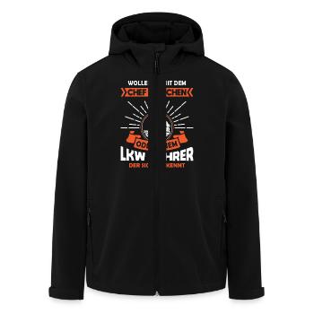 Lkw Fahrer Kraftfahrer LKW-Fahrer - Recycelte Männer Softshell-Jacke von Stanley/Stella - Schwarz - Vorne - AI Model Male 185 light (185cm)