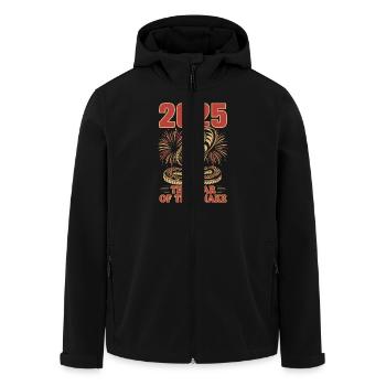 2025 Snake Year Of The Snake Inspiration - Recycelte Männer Softshell-Jacke von Stanley/Stella - Schwarz - Vorne - AI Model Male 185 light (185cm)