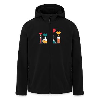 Laboratoire de chimie Cœur Passion pour les laborantins - Veste softshell homme en polyester recyclé Stanley/Stella - noir - Devant - AI Model Male 185 light (185cm)