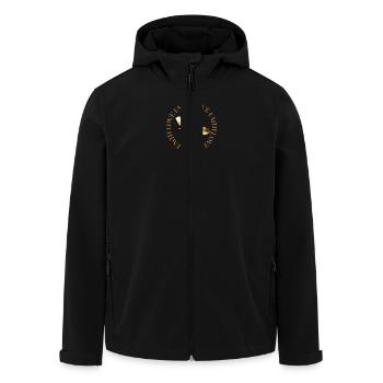 Glaube, Liebe, Foi Chrétienne Rétro, Amour, Rétro - Veste softshell homme en polyester recyclé Stanley/Stella - noir - Devant - AI Model Male 185 light (185cm)