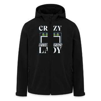 Crazy Hydroponics Lady - Men’s Recycled Softshell Jacket by Stanley/Stella - black - Front - AI Model Male 185 light (185cm)