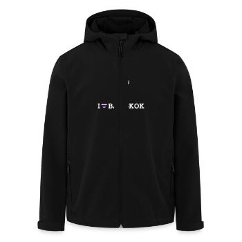 Statue Of Liberty Heart Flag Cool I Love Bangkok - Men’s Recycled Softshell Jacket by Stanley/Stella - black - Front - AI Model Male 185 light (185cm)