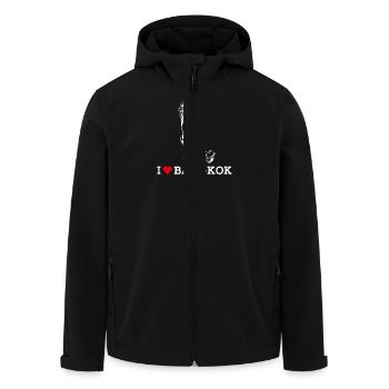 Statue Of Liberty Cool Heart Flag I Love Bangkok - Men’s Recycled Softshell Jacket by Stanley/Stella - black - Front - AI Model Male 185 light (185cm)