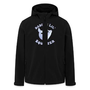 Lustiger Delfin Papas kleiner Squirter unangemessen - Recycelte Männer Softshell-Jacke von Stanley/Stella - Schwarz - Vorne - AI Model Male 185 light (185cm)