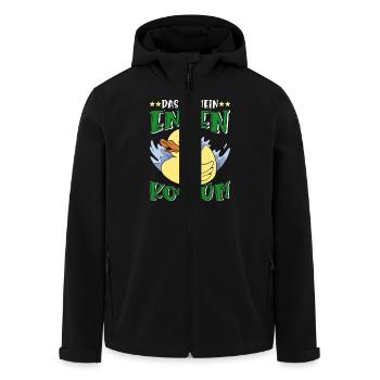 Entenkostüm DAS IST MEIN ENTEN KOSTÜM Lustiges - Recycelte Männer Softshell-Jacke von Stanley/Stella - Schwarz - Vorne - AI Model Male 185 light (185cm)
