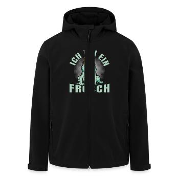 Karneval Party ICH BIN EIN FROSCH Lustiges - Recycelte Männer Softshell-Jacke von Stanley/Stella - Schwarz - Vorne - AI Model Male 185 light (185cm)