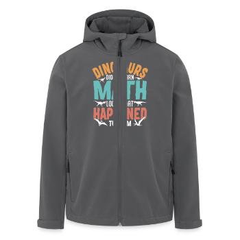 Conception de dinosaure mathématique amusante pour l’enseignant - Veste softshell homme en polyester recyclé Stanley/Stella - charbon - Devant - AI Model Male 185 light (185cm)