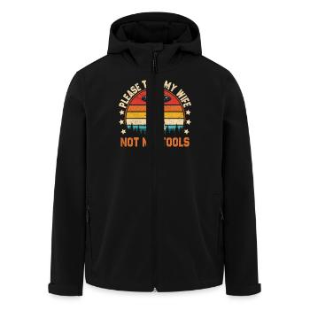 Artisan drôle Alien Abduction Design - Veste softshell homme en polyester recyclé Stanley/Stella - noir - Devant - AI Model Male 185 light (185cm)