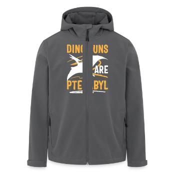 Funny Dino Pun Pterodactyl - Men’s Recycled Softshell Jacket by Stanley/Stella - anthracite - Front - AI Model Male 185 light (185cm)
