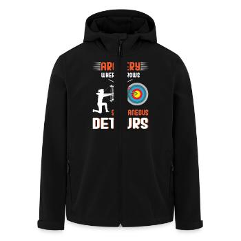 Bogenschießen Bogenschütze - Recycelte Männer Softshell-Jacke von Stanley/Stella - Schwarz - Vorne - AI Model Male 185 light (185cm)