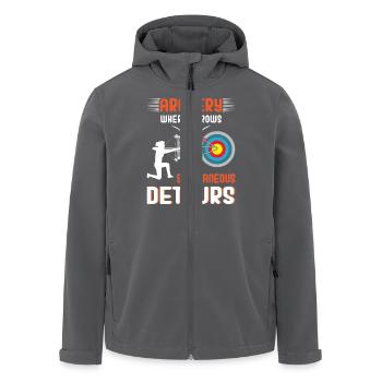 Bogenschießen Bogenschütze - Recycelte Männer Softshell-Jacke von Stanley/Stella - Anthrazit - Vorne - AI Model Male 185 light (185cm)