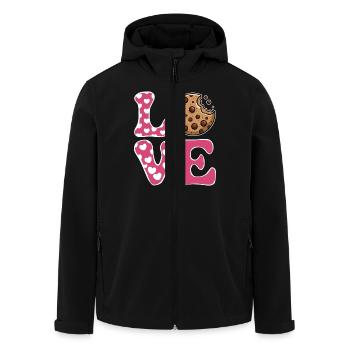 Cookies Saying Chocolate Cookies Funny Cookie Gift - Men’s Recycled Softshell Jacket by Stanley/Stella - black - Front - AI Model Male 185 light (185cm)