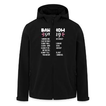 Bandmom Dit Défilé de fanfare de l’école - Veste softshell homme en polyester recyclé Stanley/Stella - noir - Devant - AI Model Male 185 light (185cm)