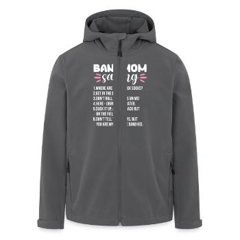 Bandmom Saying School Marching Band Parade - Recycelte Männer Softshell-Jacke von Stanley/Stella - Anthrazit - Vorne - AI Model Male 185 light (185cm)