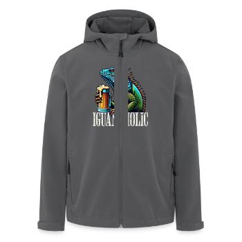 Bière Iguana - Veste softshell homme en polyester recyclé Stanley/Stella - charbon - Devant - AI Model Male 185 light (185cm)