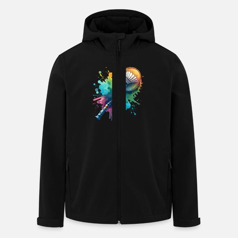 Badminton - Men’s Recycled Softshell Jacket by Stanley/Stella - black