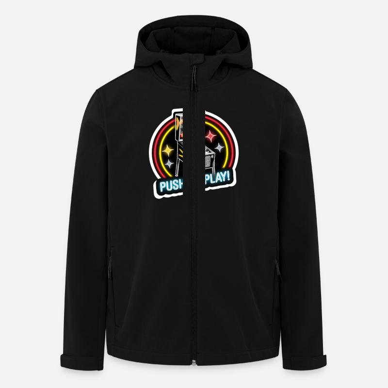 FLIPPER, PUSH TO PLAY - Veste softshell homme en polyester recyclé Stanley/Stella - noir