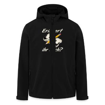 Kindheit Kassette Zurückspulen Nostalgie - Recycelte Männer Softshell-Jacke von Stanley/Stella - Schwarz - Vorne - AI Model Male 185 light (185cm)