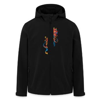 Feminine Silhouette Female Art für Jeden Raum - Recycelte Männer Softshell-Jacke von Stanley/Stella - Schwarz - Vorne - AI Model Male 185 light (185cm)