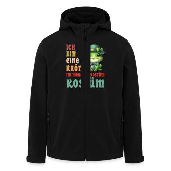 Karneval Kostüm BIN EINE KRÖTE IM FROSCH - Recycelte Männer Softshell-Jacke von Stanley/Stella - Schwarz - Vorne - AI Model Male 185 light (185cm)