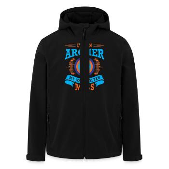 Bogenschießen Bogenschütze - Recycelte Männer Softshell-Jacke von Stanley/Stella - Schwarz - Vorne - AI Model Male 185 light (185cm)