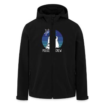 Polizei Boo Crew Geister Polizei - Recycelte Männer Softshell-Jacke von Stanley/Stella - Schwarz - Vorne - AI Model Male 185 light (185cm)