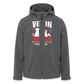 Vétérinaire en formation Lustig - Veste softshell homme en polyester recyclé Stanley/Stella - charbon - Devant - AI Model Male 185 light (185cm)