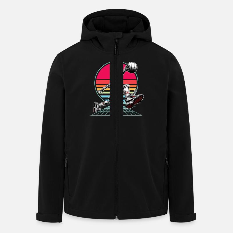 Basket-ball Joueurs de basket-ball - Veste softshell homme en polyester recyclé Stanley/Stella - noir
