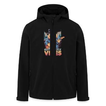 Guitar Duck vibes for every musician who - Men’s Recycled Softshell Jacket by Stanley/Stella - black - Front - AI Model Male 185 light (185cm)
