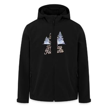 Weihnachtliche Fußabdrücke von Bigfoot für - Recycelte Männer Softshell-Jacke von Stanley/Stella - Schwarz - Vorne - AI Model Male 185 light (185cm)