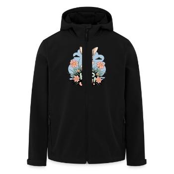 Hop Joy Bunny Easter Cute Spaß für Alle - Recycelte Männer Softshell-Jacke von Stanley/Stella - Schwarz - Vorne - AI Model Male 185 light (185cm)