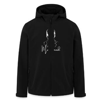 Mastermind - Men’s Recycled Softshell Jacket by Stanley/Stella - black - Front - AI Model Male 185 light (185cm)
