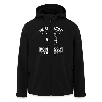 Bogenschießen Bogenschütze - Recycelte Männer Softshell-Jacke von Stanley/Stella - Schwarz - Vorne - AI Model Male 185 light (185cm)