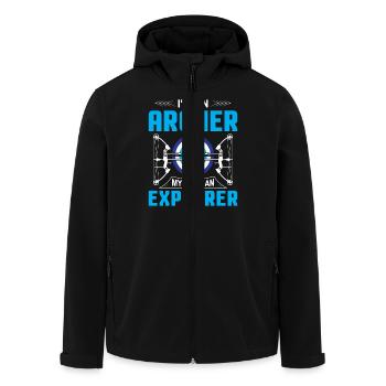Bogenschießen Bogenschütze - Recycelte Männer Softshell-Jacke von Stanley/Stella - Schwarz - Vorne - AI Model Male 185 light (185cm)