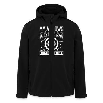 Bogenschießen Bogenschütze - Recycelte Männer Softshell-Jacke von Stanley/Stella - Schwarz - Vorne - AI Model Male 185 light (185cm)