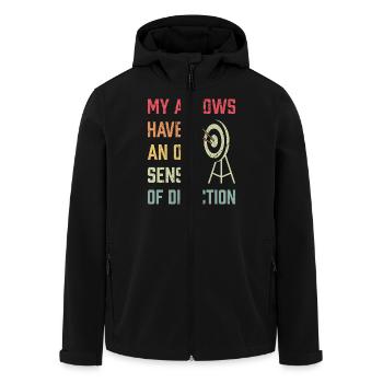 Bogenschießen Bogenschütze - Recycelte Männer Softshell-Jacke von Stanley/Stella - Schwarz - Vorne - AI Model Male 185 light (185cm)