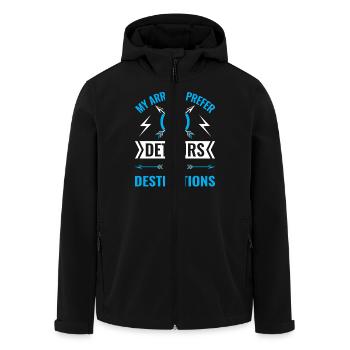 Bogenschießen Bogenschütze - Recycelte Männer Softshell-Jacke von Stanley/Stella - Schwarz - Vorne - AI Model Male 185 light (185cm)
