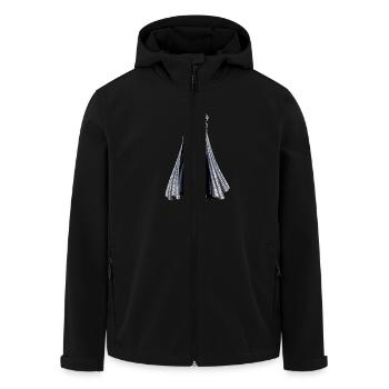Ghostly woman with coffee inspiration - Men’s Recycled Softshell Jacket by Stanley/Stella - black - Front - AI Model Male 185 light (185cm)